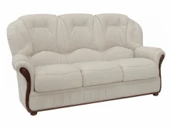 LINEA SOFA Conjunto Sofá Y Sillón | Sofá de 3 plazas y sillón 100% cuero de búfalo DAPHNE