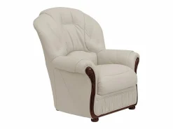 LINEA SOFA Conjunto Sofá Y Sillón | Sofá de 3 plazas y sillón 100% cuero de búfalo DAPHNE