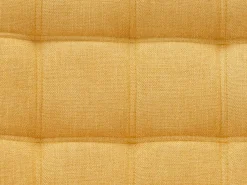 Vente-unique Conjunto Sofá Y Sillón | Sofá de 2 plazas y sillón de tela amarillo CASERTA
