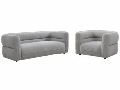 Sofá de 3 plazas y un sillón en tela de chenilla TALIENA < Vente-unique Discount