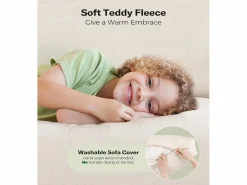 Sofá de 3 salones en terciopelo de peluche, comodidad de sofá derecha grande en madera maciza, amores con reposabrazos, 210 x 79 x 89 cm - < DripeX Online