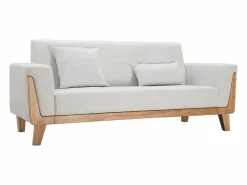 Sofá diseño 3 plazas roto patas madera FJORD < Miliboo Outlet