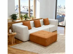 Sofá Eden Completo 3 plazas - blanco naranja < Best