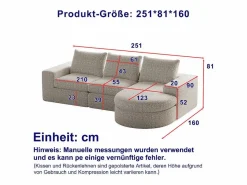 DripeX Sofá Modular|Sofás Club | Sofá Esquinero Modular 3 Plazas, con Chaise Longue Curva Reversible, 3 Cojines y Almohadas Cervicales, Tejido Chenilla,