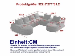 DripeX Sofá Modular|Sofá De Terciopelo | Sofá Esquinero Modular Reversible 6 Plazas, con 6 Cojines y Almohadas Cervicales, Tejido Chenilla, Salón DIY,