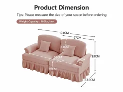 Sofá modular componible respaldo segmentado patas huso asiento cómodo chenille < New