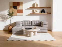 Sofá modular convertible de tela color DILAKO < Vente-unique Outlet