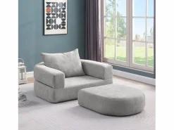 Sofá modular fácil de mover tejido suave en chenilla ideal para habitación de invitados < Outlet