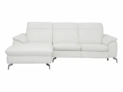 Sofá (ángulo izquierdo) relax de piel blanca - LISMORE < Vente-unique Clearance