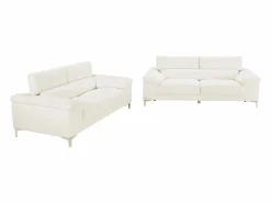 Sofá 3+2 plazas de piel de becerro en color SOLANGE < Vente-unique Hot