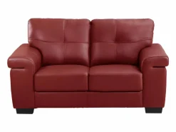 Sofá 3+2 plazas de piel de becerro en color HAZEL < Vente-unique Online