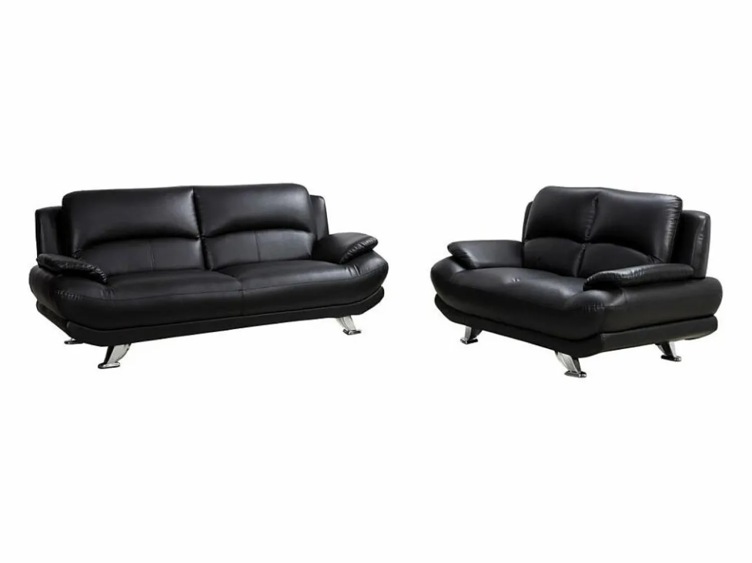 Vente-unique Conjunto Sofás | Sofá 3+2 plazas de piel sintética en color MUSKO