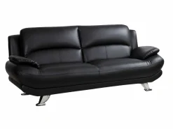 Vente-unique Conjunto Sofás | Sofá 3+2 plazas de piel sintética en color MUSKO