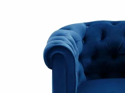Sofá 3 plazas de terciopelo color azul noche CHESTERFIELD < Vente-unique Best