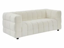 Sofá 2 plazas en tela bouclé marfil LERICI de Pascal Morabito < Vente-unique Discount