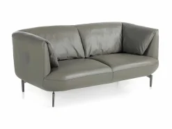 Sofá 2 plazas piel gris oscuro 6036 < Angel Cerda Best