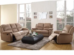 Sofá 2 plazas relax de microfibra color HERNANI < Vente-unique Online