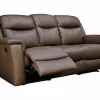 Sofá 3+2+1 plazas relax de piel color marrón EVASION < Vente-unique Discount