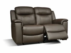 Sofá 3+2+1 plazas relax de piel color marrón EVASION < Vente-unique Discount