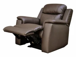 Sofá 3+2+1 plazas relax de piel color marrón EVASION < Vente-unique Discount