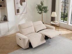 Sofá 3 plazas relax eléctrico en chenilla SCAMOCO < Vente-unique