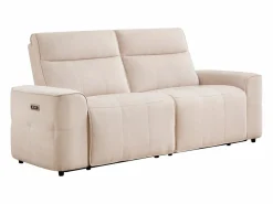 Sofá 3 plazas relax eléctrico en chenilla SCAMOCO < Vente-unique