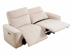 Sofá 3 plazas relax eléctrico en chenilla SCAMOCO < Vente-unique