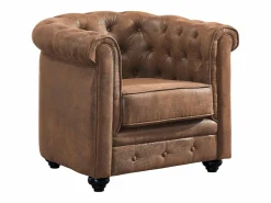 Sofá 3 plazas + 2 sillones CHESTERFIELD Microfibra < Vente-unique Online