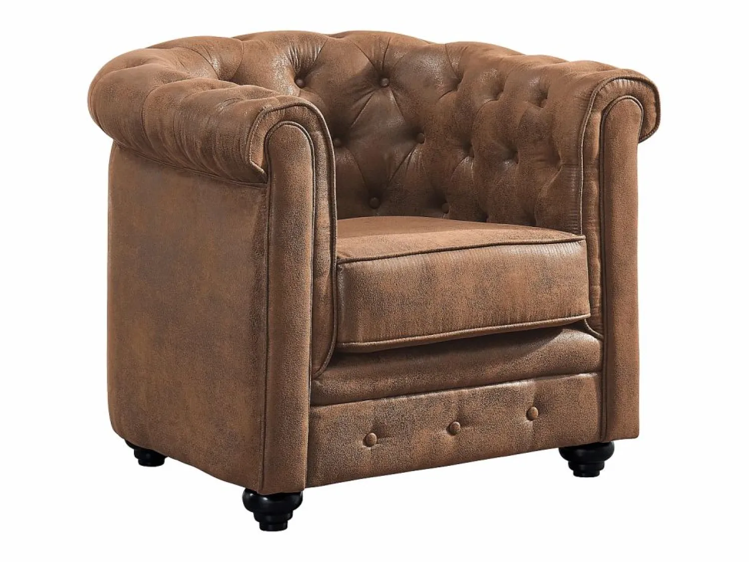Sofá 3 plazas + 2 sillones CHESTERFIELD Microfibra < Vente-unique Online