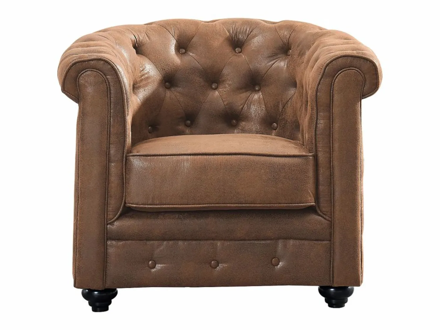 Sofá 3 plazas + 2 sillones CHESTERFIELD Microfibra < Vente-unique Online