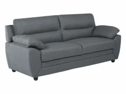 Sofá 3+2 plazas tapizado de tela en color gris MANOA < Vente-unique Discount