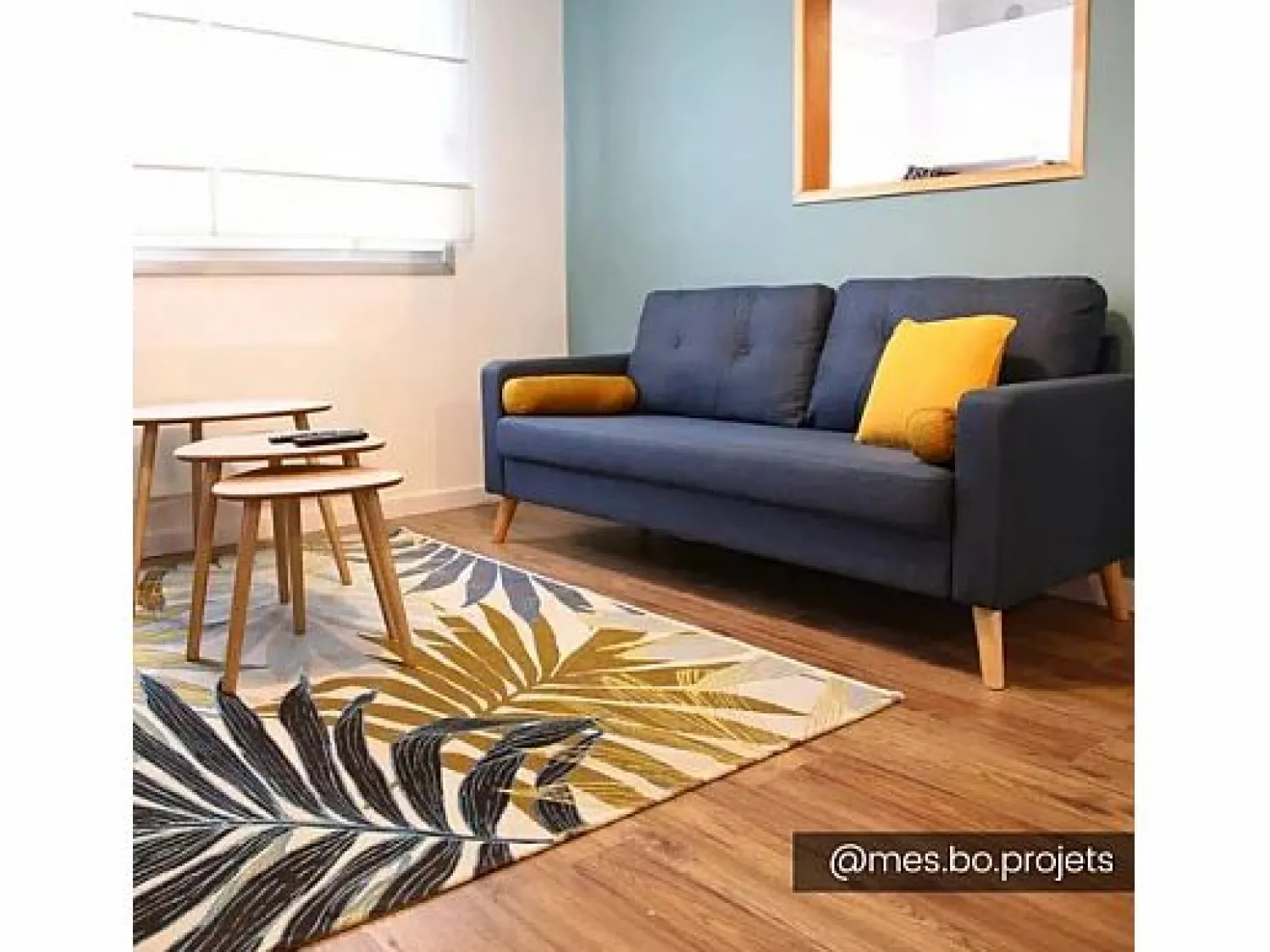 Sofá 3 plazas tela - cojines amarillos - TATUM < Vente-unique Sale