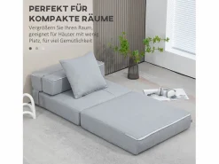 Sofá plegable 2 en 1, tejido de poliéster, (70 x 70 x 61 cm) < Clearance