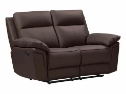 Vente-unique Sofá Relax | Sofá 2 pl relax: manual de piel de búfalo marrón PAKITA