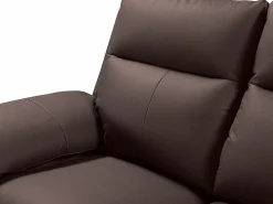 Vente-unique Sofá Relax | Sofá 2 pl relax: manual de piel de búfalo marrón PAKITA
