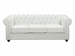 Sofá 3p + 2 sillones CHESTERFIELD - Piel sintética - < Vente-unique Discount