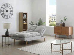 Sofá reclinable de 3 plazas convertible clic-clac en tejido PALOBU < Vente-unique New