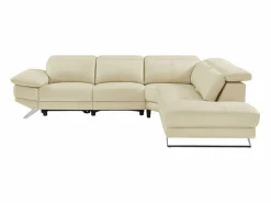 Sofá reclinable eléctrico de esquina derecha PUNO II en piel de vacuno < Vente-unique Discount
