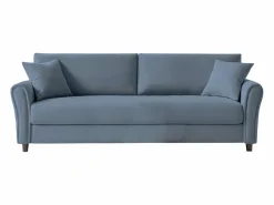 Sofá recto 4 plazas de tela claro LUCERNE < Concept-Usine Outlet