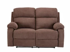 Sofá relax de 2 plazas de tela marrón TOLZANO < Vente-unique Clearance