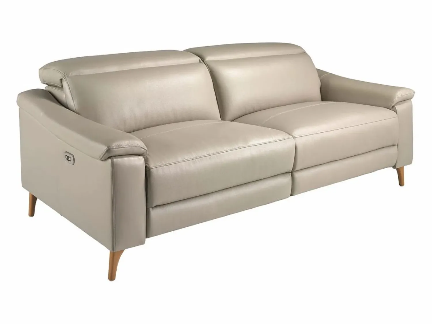 Angel Cerda Sofá Relax | Sofá relax 3 plazas piel gris taupe 6190