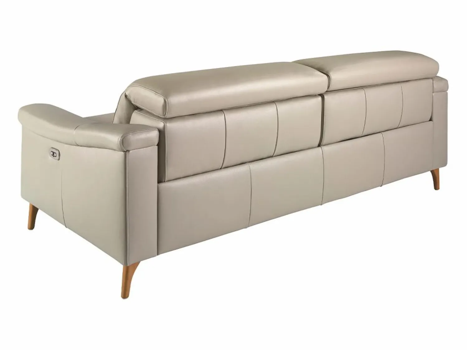 Angel Cerda Sofá Relax | Sofá relax 3 plazas piel gris taupe 6190