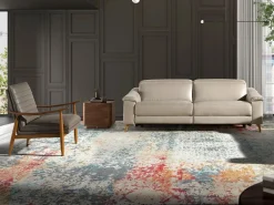 Angel Cerda Sofá Relax | Sofá relax 3 plazas piel gris taupe 6190