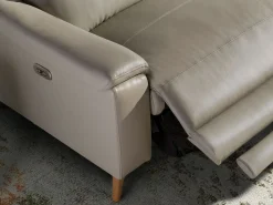 Angel Cerda Sofá Relax | Sofá relax 3 plazas piel gris taupe 6190