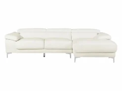 LINEA SOFA Todos Los Sofás|Sofá - 4 Plazas * Sofá rinconera de piel color ángulo derecho SOLANGE Blanco