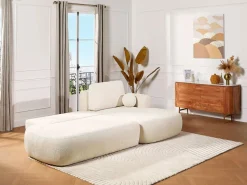 Sofá rinconera derecha en tela jaspeada BROCARO de < Maison Céphy New