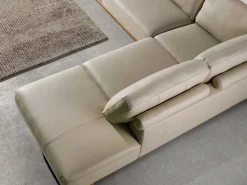 Angel Cerda Sofá De Piel * Sofá rinconera derecha piel arena 6203 Beige