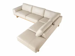 Angel Cerda Sofá De Piel * Sofá rinconera derecha piel arena 6203 Beige