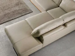Angel Cerda Sofá De Piel * Sofá rinconera derecha piel arena 6203 Beige