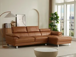 LINEA SOFA Todos Los Sofás|Sofá Vintage * Sofá rinconera derecha piel caramelo EXCELSIOR II Camel